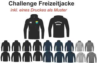 JAKO Freizeitjacke Challenge mit Kapuze inkl. eines Druckes S-4XL 9821