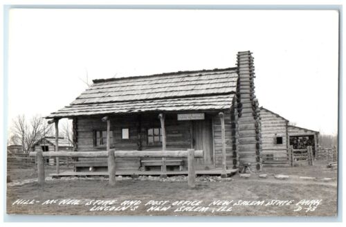 c1940's Hill Mc Neil Store Post Office New Salem IL RPPC Photo Vintage Postcard - Afbeelding 1 van 2