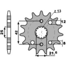 PBR Standard Steel Front Sprocket 2080 - 530 SR VULCAN GSX RF VZ SV FZR FE NINJA TL