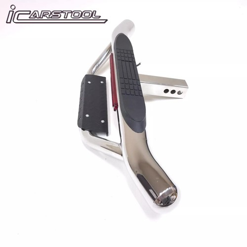 For 2" Receiver Chrome Heavy Duty Steel Hitch Step Drop Step w/ LED Brake Lights - Picture 11 of 23