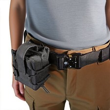 Tactical Molle Duty Belt Molle Handcuff Pouch Holster Double Hand Cuff Case Bag