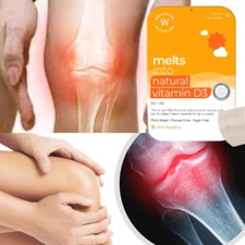 Natural Melts Wellbeing Nutrition Vitamin D3+K2 promotes bone strength 30 strips