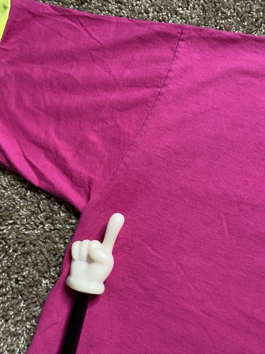 Vintage Shirt Gr. XL OSFA Nice Hooters Branson MO Hot Pink Schlafshirt Neon Ringer - Bild 9 von 11