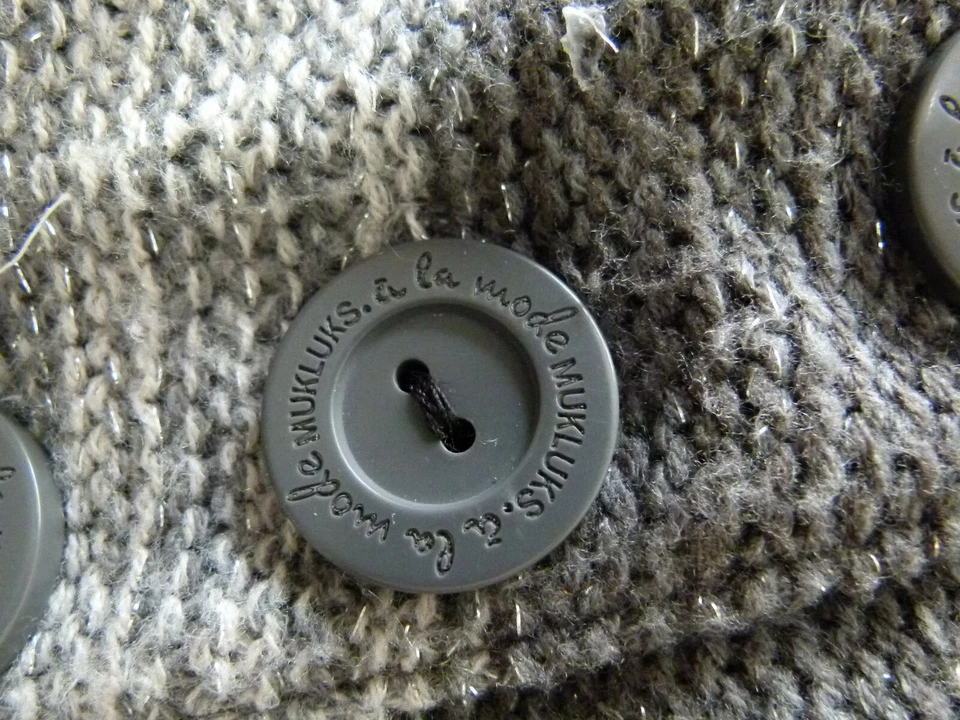 Mukluks A La Mode Para Mujer Gris Metálico Rayas Tejido Suéter Botas Zapatos Talla 9 Foto 4 de 4