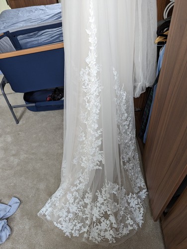 sincerity wedding dress justin alexander size 8 ivory/nude - Picture 4 of 11