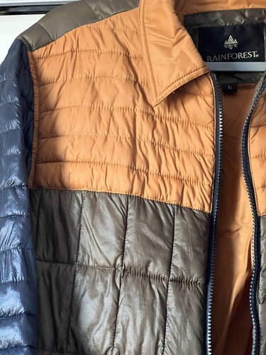 RAINFOREST Quilted Nylon Men’s THERMOLUXE Jacket Multicolour 5 Pockets Size L - Picture 7 of 15