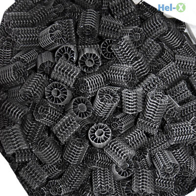 Hel-X  H2X36 schwarz 35 / 36 mm Moving Bed Filter Helix Koi Teich Filtermedium