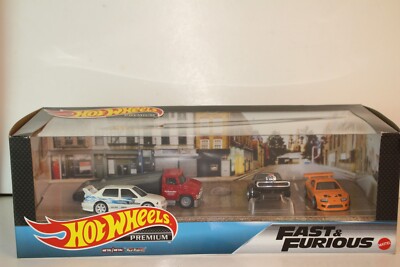 Hot Wheels Premium Fast & Furious, Jetta, Supra, Charger & Carry