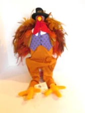 Mc Nutt's HAND CRAFTED SHELF SITTING TURKEY DOLL  21"