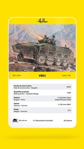 Heller 81147. VBCI French Modern AFV. Plastikbausatz Maßstab 1:35 - Bild 6 von 9