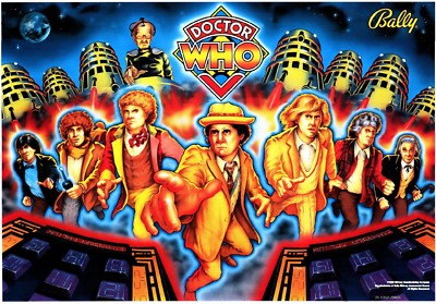 BALLY DR WHO Pinball Machine Translite