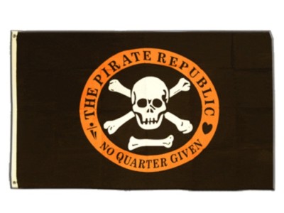 Fahne Pirat The Pirate Republic Flagge  Hissflagge 90x150cm