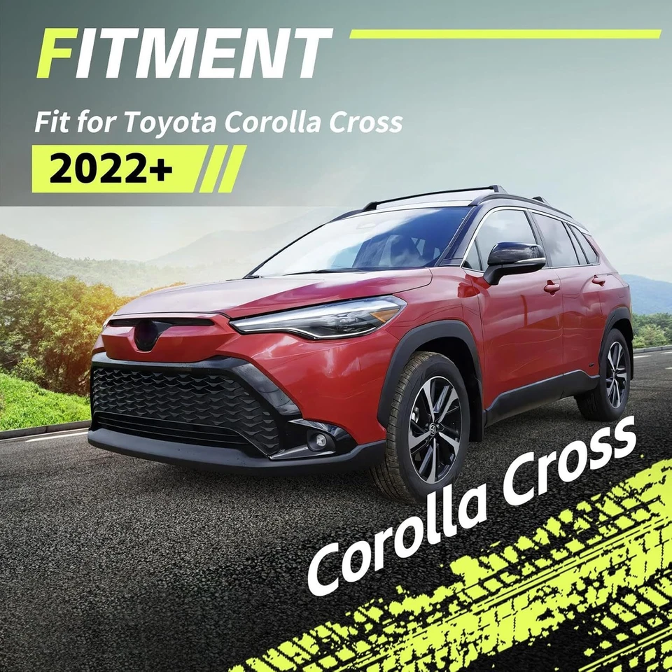 220 LBS Cross Bar Roof Rack for 2022-2024 Toyota Corolla Cross & Hybrid Black - Image 2 of 4