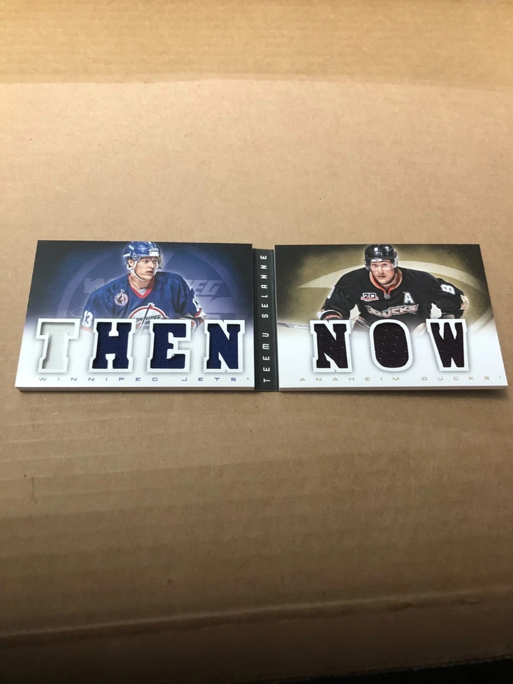 2013-14 Panini Playbook Then and Now Jerseys #TNTMU Teemu Selanne - Image 2 of 3