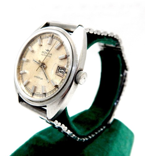 Orologio MONDIA Arbitron Automatico 25 Jewels Cassa Acciaio Circa 1960 Uomo 36mm Funzionante - Foto 4 di 10