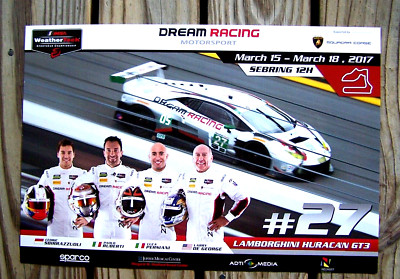 Sebring 12 H Dream Racing Motorsport Lamborghini Huraca'n GT3 Poster