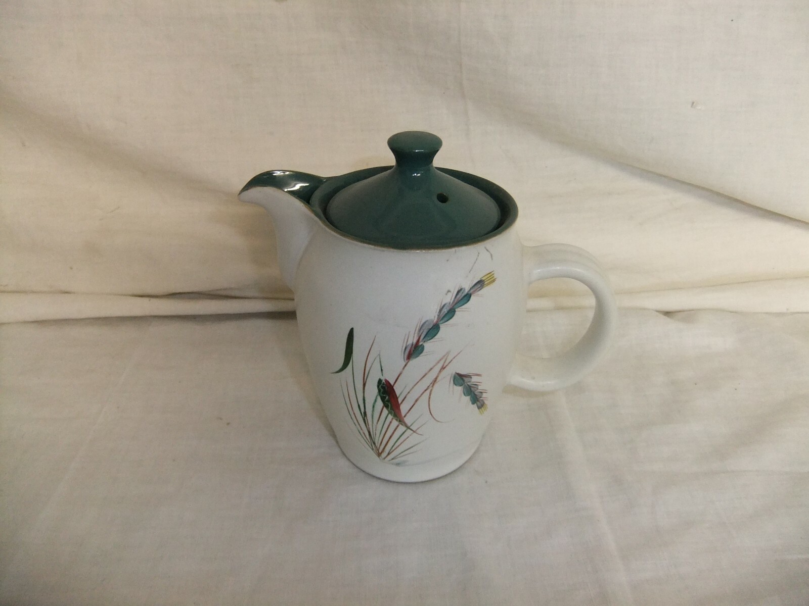 c4 Pottery Denby Greenwheat hand painted plate bowl teapot cup saucer