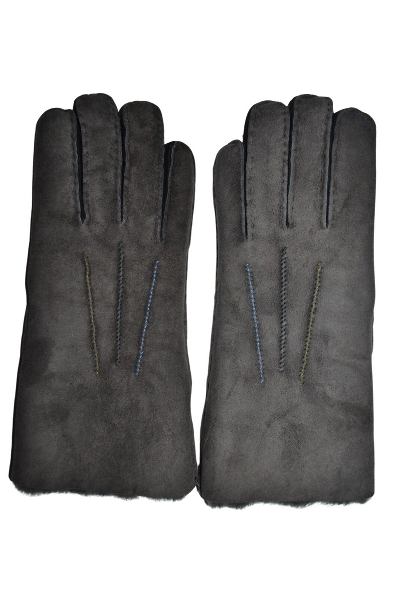 Paul Smith Mainline Mens Grey Concertina Sheepskin Gloves “M” New - Main Image