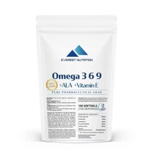 Omega 3-6-9 1000mg Softgels – with Alpha Lipoic Acid, Vitamin E & Heart Support