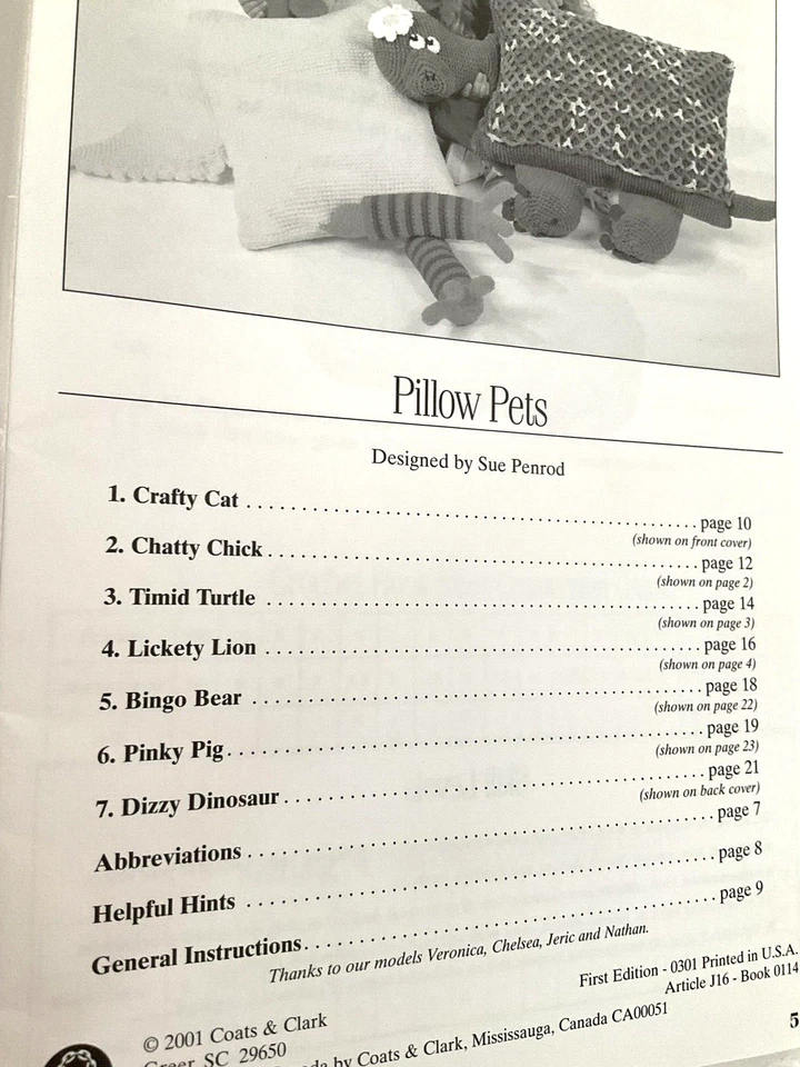 Knit and Crochet Apparel Booklets Lot of 4 Pillow Pets Red Heart Learn to Knit - Image 4 of 4