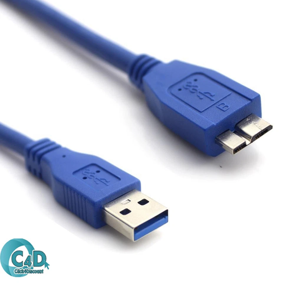 Micro USB 3.0 Cable For WD Seagate Toshiba Samsung External Hard Drive HDD Lead - Image 2 of 4