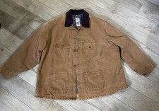 Vintage Carhartt Blanket Lined Chore Coat Jacket 3XL Please Read