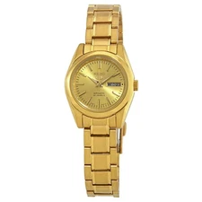 Seiko Series 5 Automatic Gold Dial Ladies Watch SYMK20