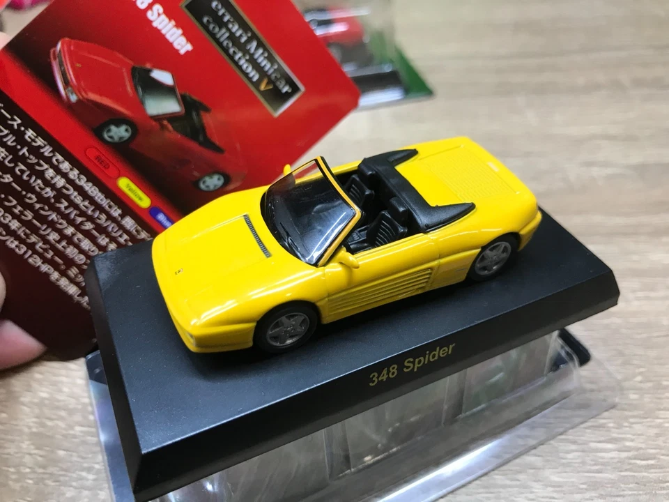 Kyosho - Ferrari Minicar 5 - 348 Spider - Amarillo - Escala 1/64 - Mini Coche - R12 Foto 4 de 4