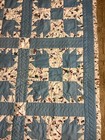 Vtg Handmade Bear Claw Patchwork Quilt Baby Blanket W/ Ruffled Edges 43” X 63” — photo 5