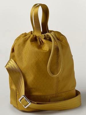 Athleta Excursion Crossbody Bucket Bag, Gold NWT
