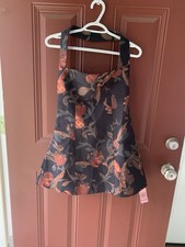 Pretty Little Thing Size 4 BRAND NEW, With Tags Floral Square Halter Neck Dress!