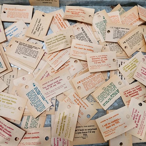 12 Vintage Fortune tickets from Swami Carnival Machine paper ephemera lot