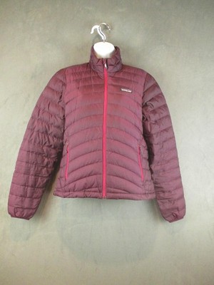 Patagonia Down Sweater Jacket Womens Small Burgundy Ultralight Puffer