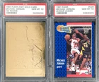 1991-98 Fleer Michael Jordan 23KT Gold '86 Rookie/League Leader PSA 10 Lot (2)