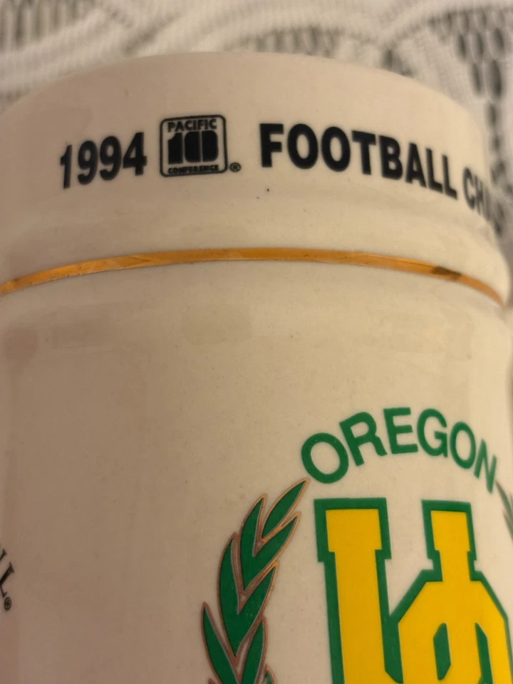 Oregon DUCKS Football 1994 PAC-10 CHAMPIONS Ceramic MUG Tankard 6 "  CUP - Image 3 of 4