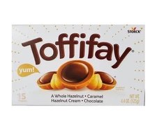 Toffifay Whole Hazelnut Caramel Chocolate 15 Piece Box, 4.4oz, Exp: 04/30/2026