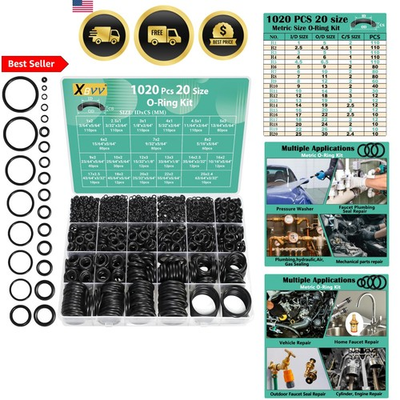 #ad #ad O Ring Kit Assortment Set 20 Sizes Rubber Seals for Plumbing Automotive Repair $15.95