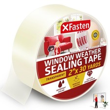 Transparent Window Weather Sealing Tape, 2-Inch x 30 Yards 50.8mm x 27.43m ,...