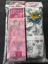 NOP Vintage 1996 Hanes Her Way Girls' Briefs Underwear Panties 3 Pairs Sz 10