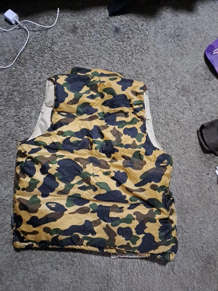 Bape 2nd Camo Vest A Bathing Ape Size L Reversible New - Image 2 of 4