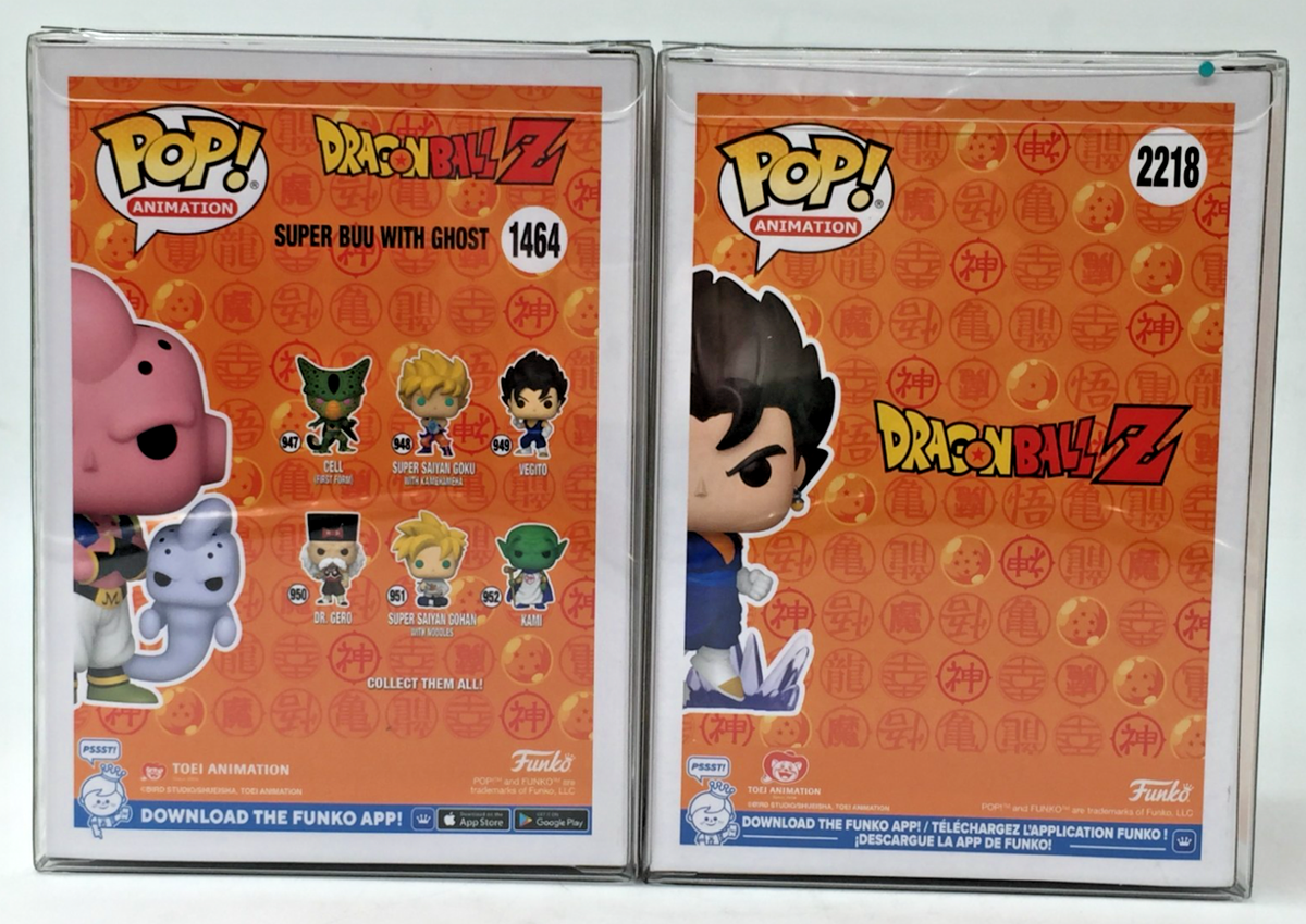 Pack De 4 Bitty Pop! De Dragon Ball Z – Kid Buu, Vegito, Majin Vegeta Y Una Minifigura Sorpresa (2.2 Cm), Con Soporte Apilable