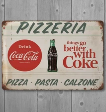 Coca-Cola Things Go Better With Coke 8 x 12 Novelty Metal Sign Made In USA New!