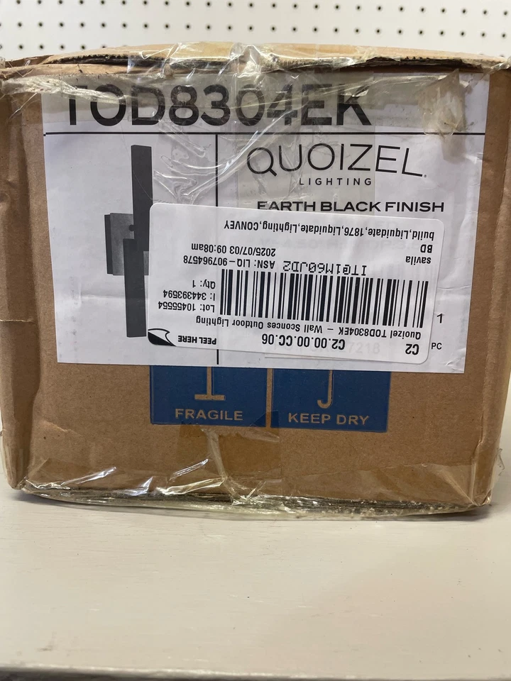 Aplique de pared exterior LED de 18" de alto Quoizel TOD8304EK Todman - negro tierra Foto 2 de 2