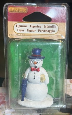 Lemax 2019 Dapper & Debonair Snowman Vail Village #92781 Umbrella Tobacco Pipe