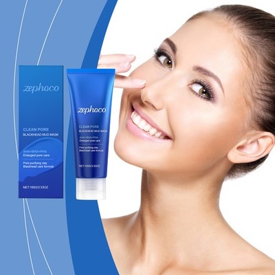 Salicylic Acid Clay Mask for Blackheads Pores, AHA BHA Exfoliating Wash Off Mask