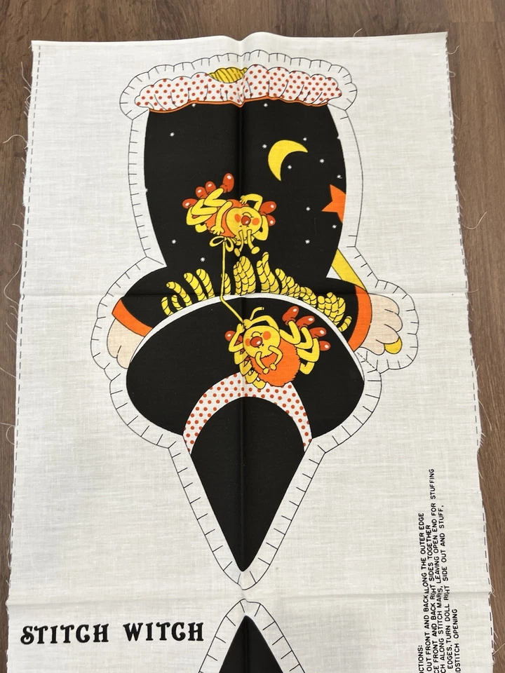 Muñeca Bruja Puntada De Colección Panel de Tela Spring Mills Patrón 7685 Corte y Coser Halloween Foto 4 de 4
