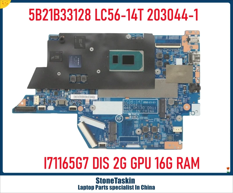 For Lenovo Flex5-14ITL05 Motherboard 203044-1 I7-1165G7 MX450 2G GPU 16G RAM