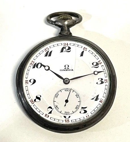 Antique Omega 800 Silver Pocket Watch