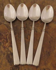 Oneida Easton USA Set of 4 Teaspoons Spoons Stainless Flatware Lot J