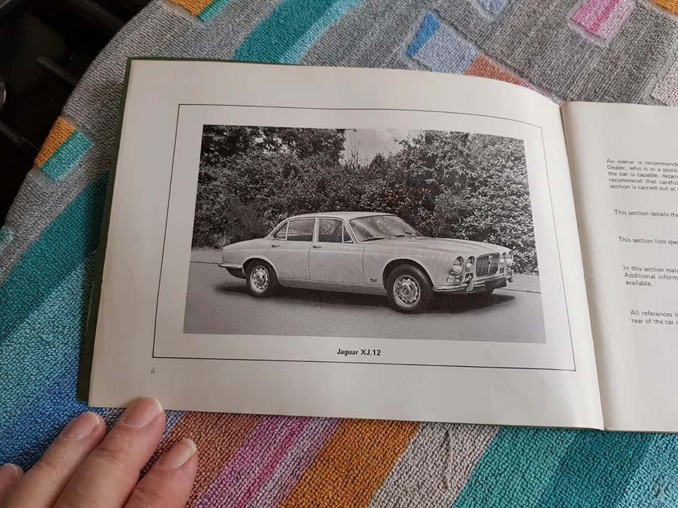 Jaguar XJ12 Series 1 1972 Handbook Owners Manual + Charts VGC FREE POST V12 5.3 - Image 4 of 4